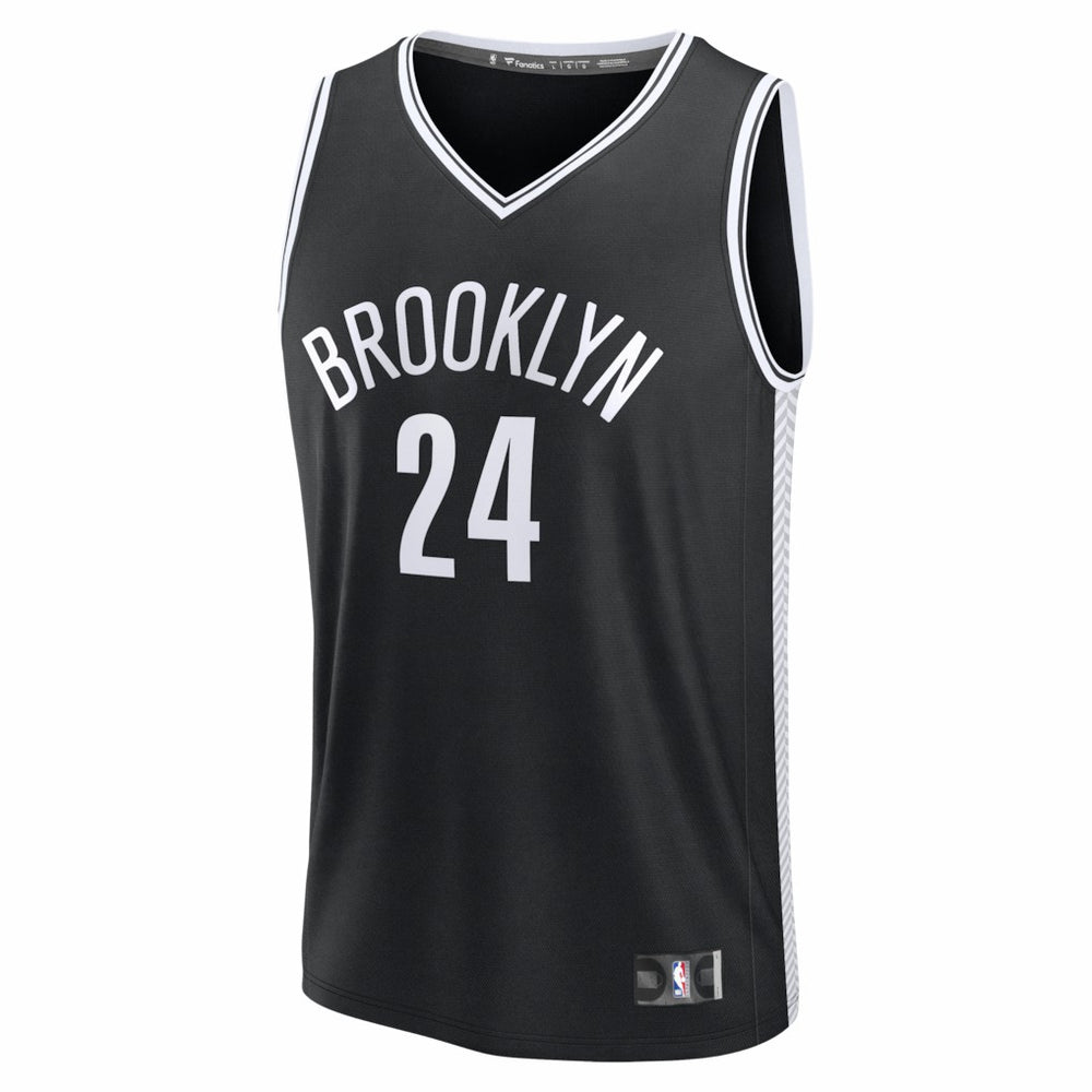 Fanatics Cam Thomas Brooklyn Nets Fast Break Replica Jersey Black Icon Edition