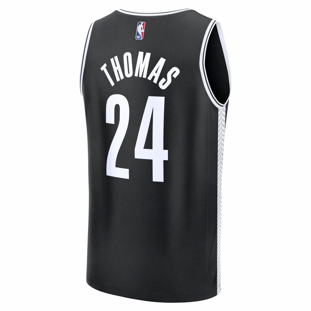Fanatics Cam Thomas Brooklyn Nets Fast Break Replica Jersey Black Icon Edition