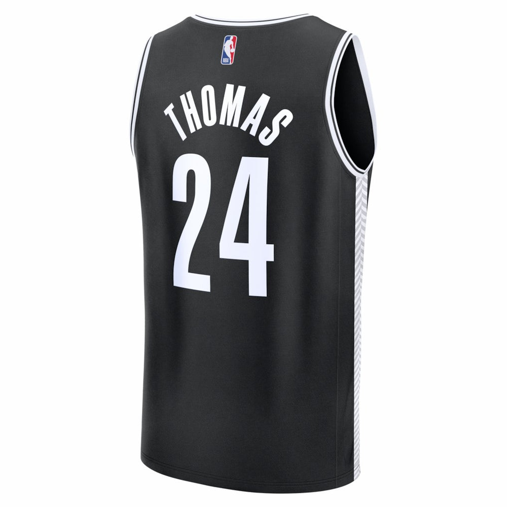 Fanatics Cam Thomas Brooklyn Nets Fast Break Replica Jersey Black Icon Edition