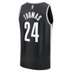 Fanatics Cam Thomas Brooklyn Nets Fast Break Replica Jersey Black Icon Edition
