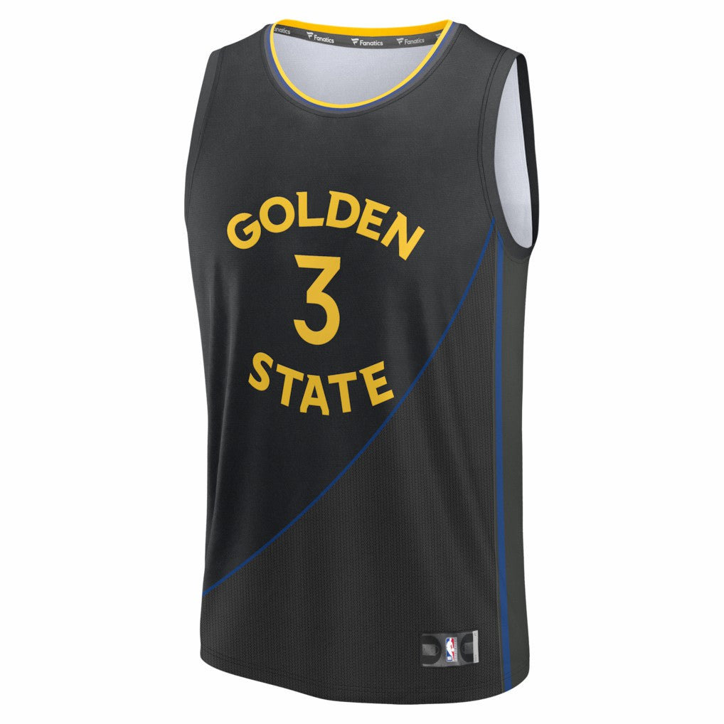 Fanatics Will Richard Golden State Warriors Fast Break Replica Player Jersey Statement Editi- Black