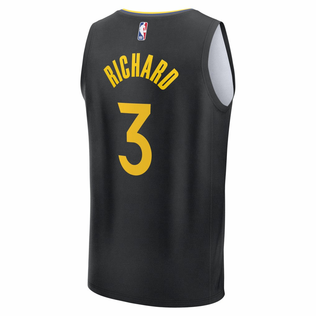 Fanatics Will Richard Golden State Warriors Fast Break Replica Player Jersey Statement Editi- Black