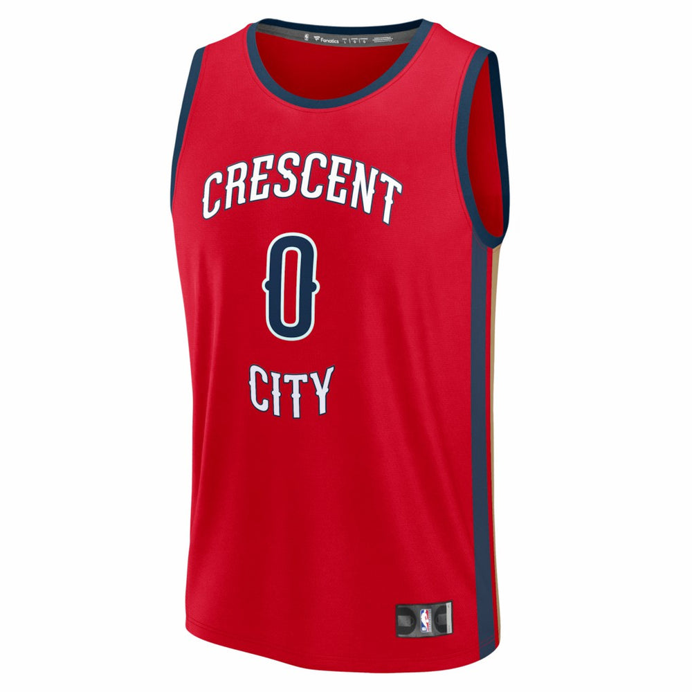 Fanatics Jeremiah Fears New Orleans Pelicans Fast Break Replica Player Jersey Statement Edition Red