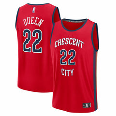 Fanatics Derik Queen New Orleans Pelicans Fast Break Replica Player Jersey Statement Edition Red
