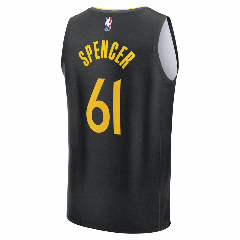 Fanatics Pat Spencer Golden State Warriors Fast Break Replica Player Jersey Statement Editi- Black