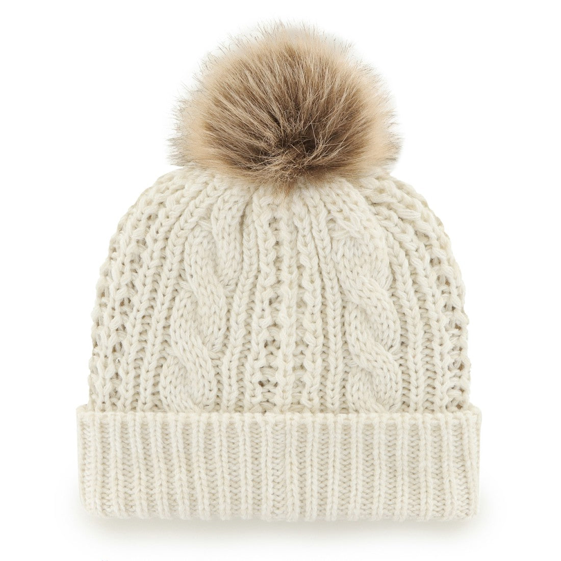 Denver Broncos '47 Women's Meeko Cuffed Knit Hat with Pom - White - 47 brand