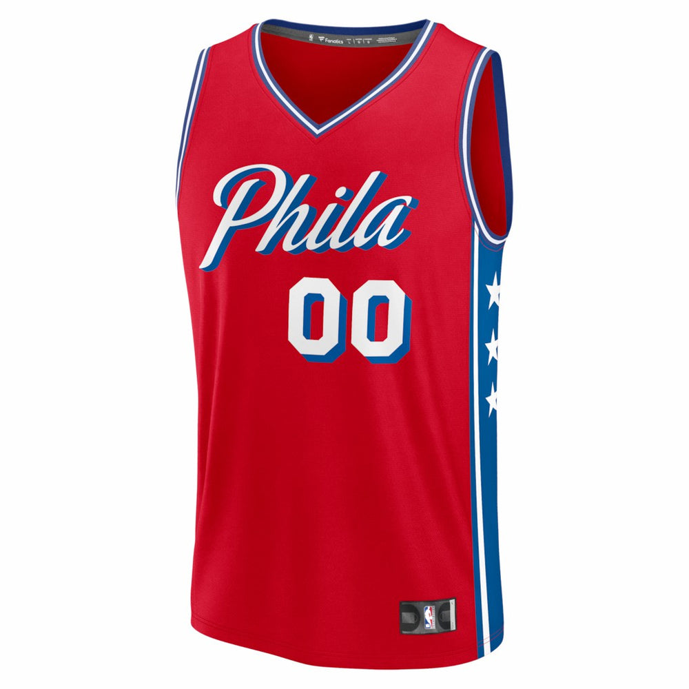 Fanatics Philadelphia 76ers Fastbreak Custom Jersey Statement Edition Red