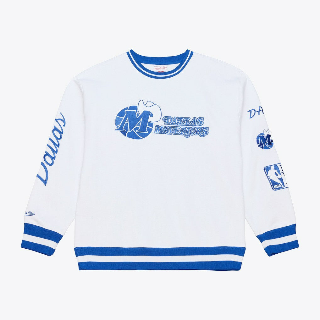 Mitchell & Ness Dallas Mavericks Arctic Fleece Sweatshirt White