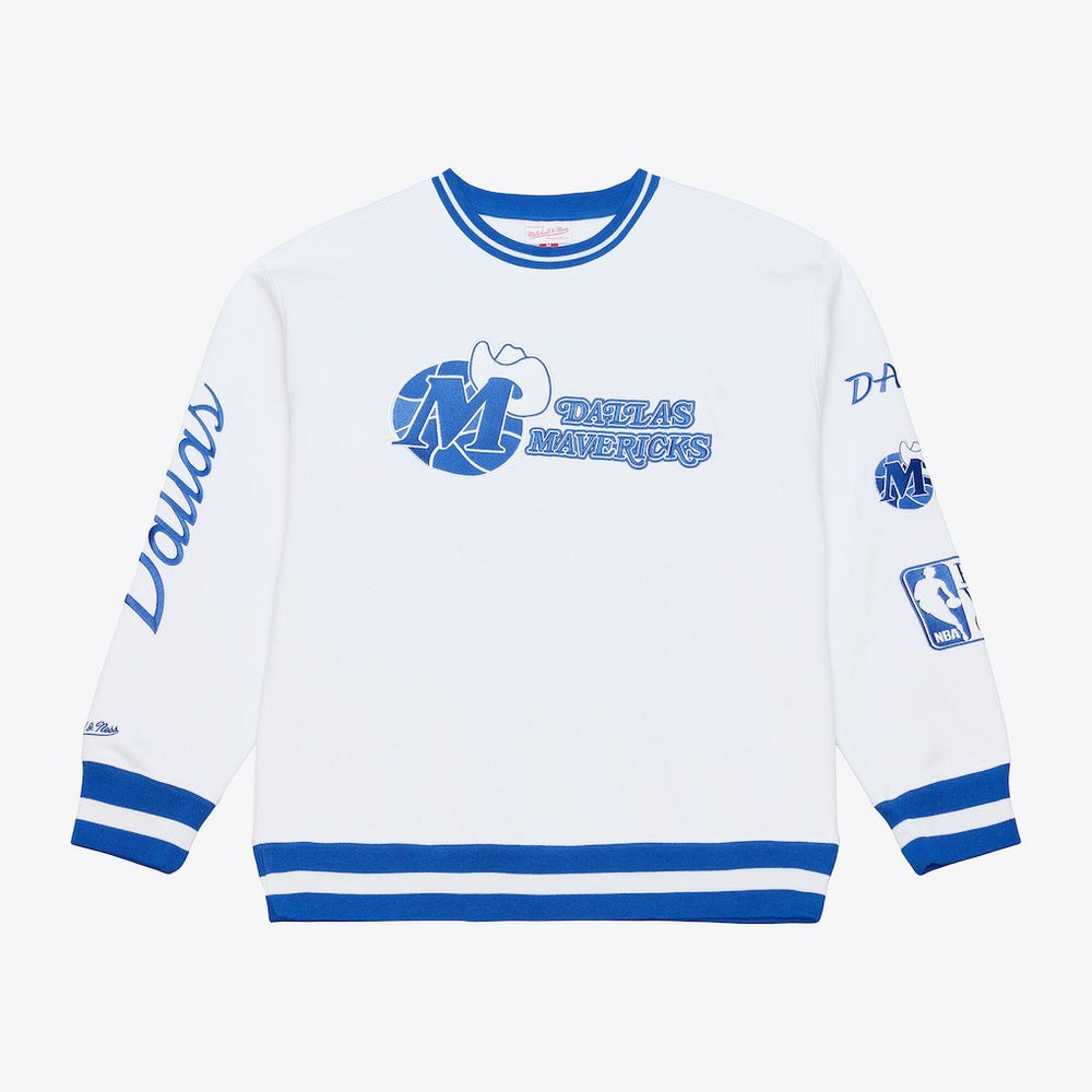 Mitchell & Ness Dallas Mavericks Arctic Fleece Sweatshirt White