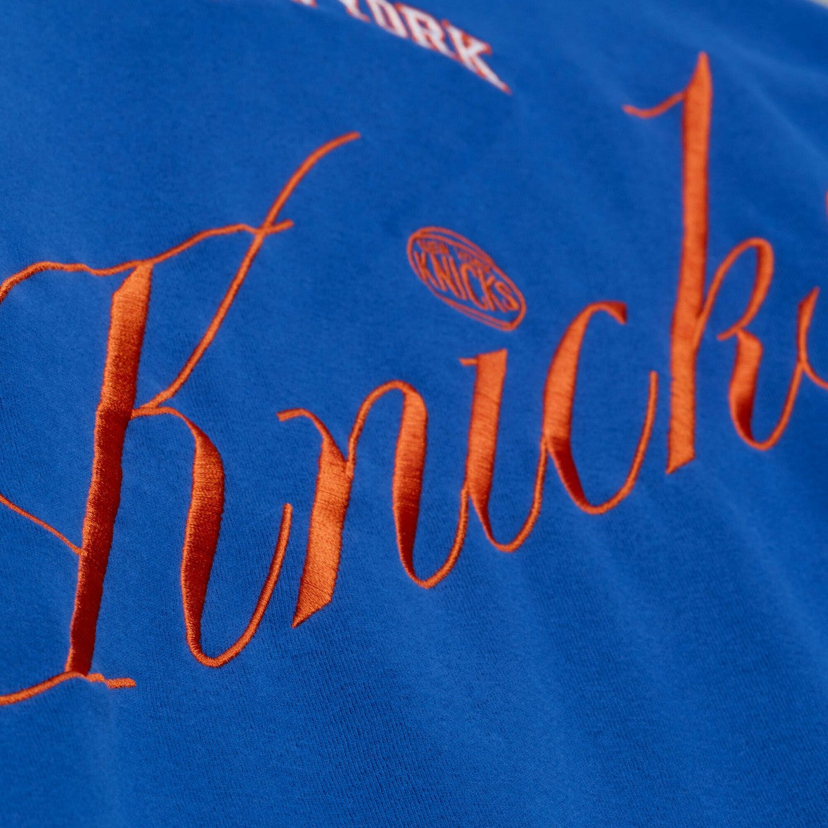 Mitchell & Ness New York Knicks Women's Hardwood Classics Script Lightweight Sweatshirt Royal