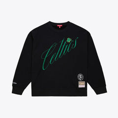 Mitchell & Ness Boston Celtics Women's Hardwood Classics Script Lightweight Sweatshirt Black