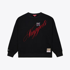 Mitchell & Ness Denver Nuggets Women's Hardwood Classics Script Lightweight Sweatshirt Black