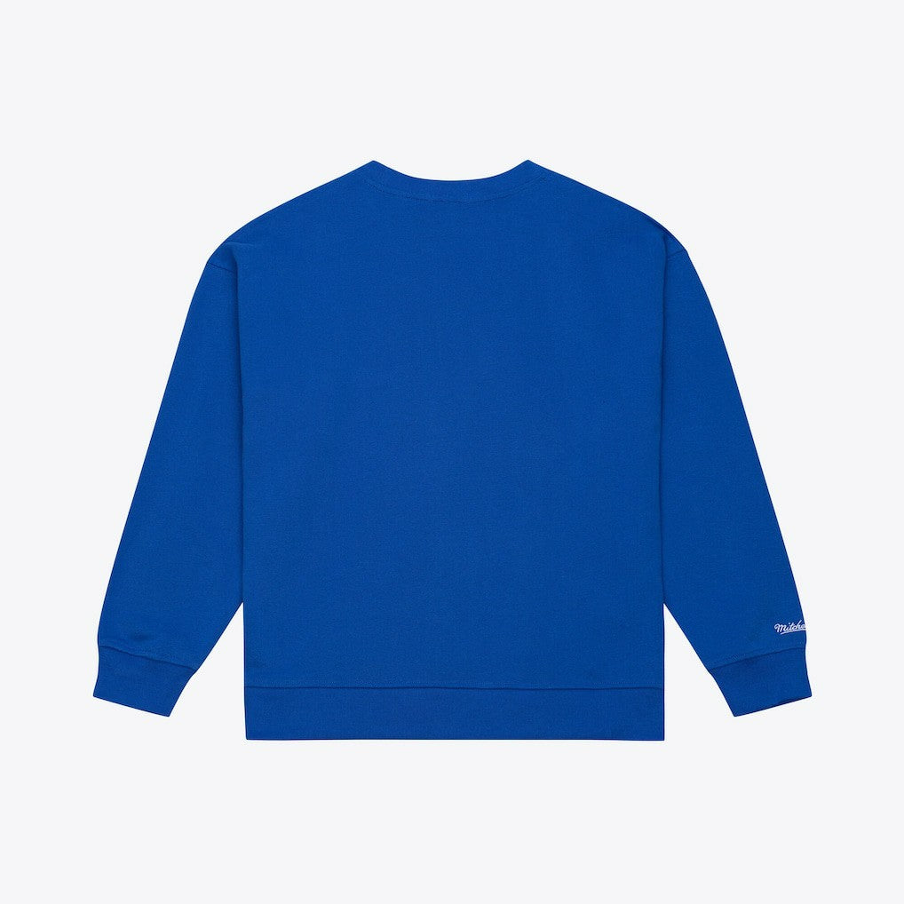 Mitchell & Ness Golden State Warriors Women's Hardwood Classics Script Lightweight Sweatshirt Royal