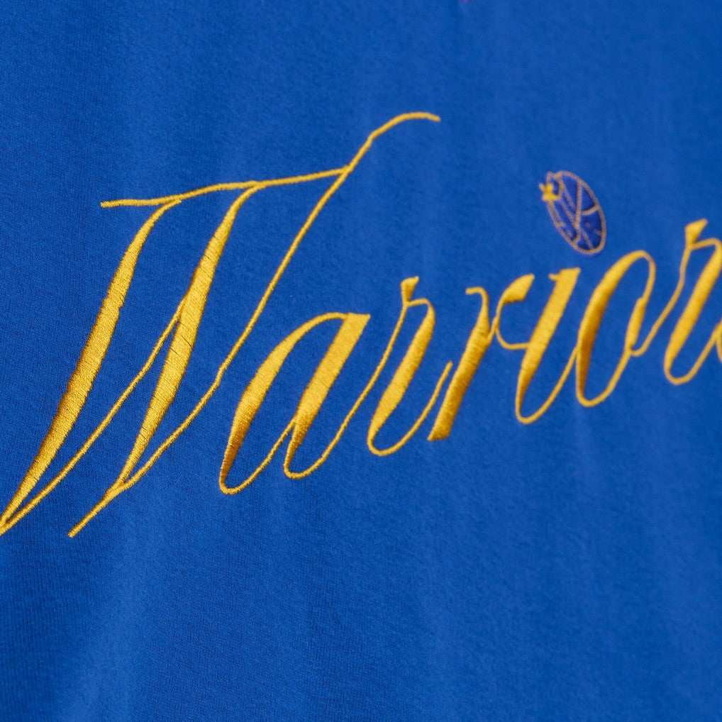 Mitchell & Ness Golden State Warriors Women's Hardwood Classics Script Lightweight Sweatshirt Royal