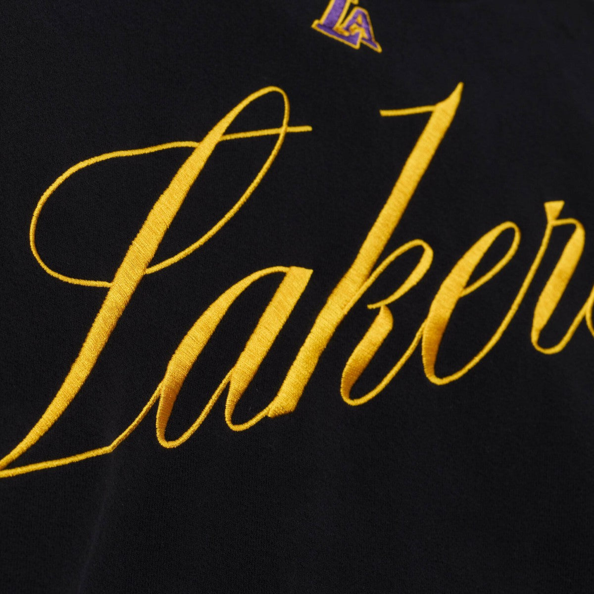 Mitchell & Ness Los Angeles Lakers Women's Hardwood Classics Script Lightweight Sweatshirt Black