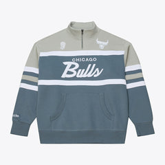 Mitchell & Ness Chicago Bulls Thunderstorm Head Coach Quarter-Zip Jacket Blue