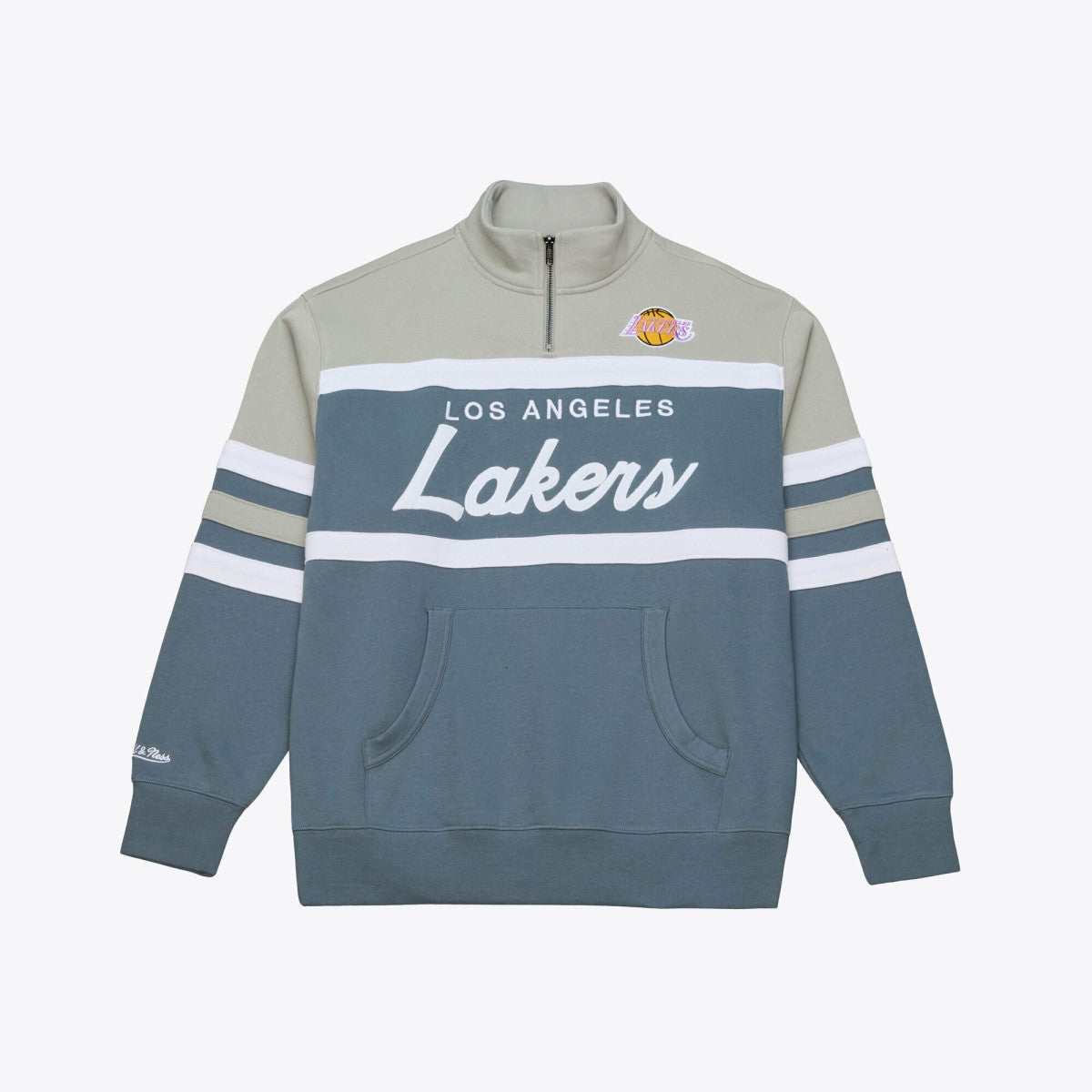 Mitchell & Ness Los Angeles Lakers Thunderstorm Head Coach Quarter-Zip Jacket Blue