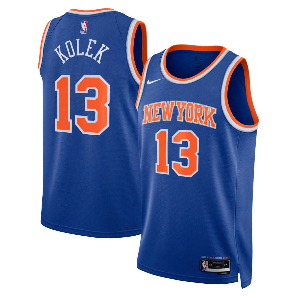 Nike Tyler Kolek New York Knicks Unisex Swingman Jersey Icon Edition Blue