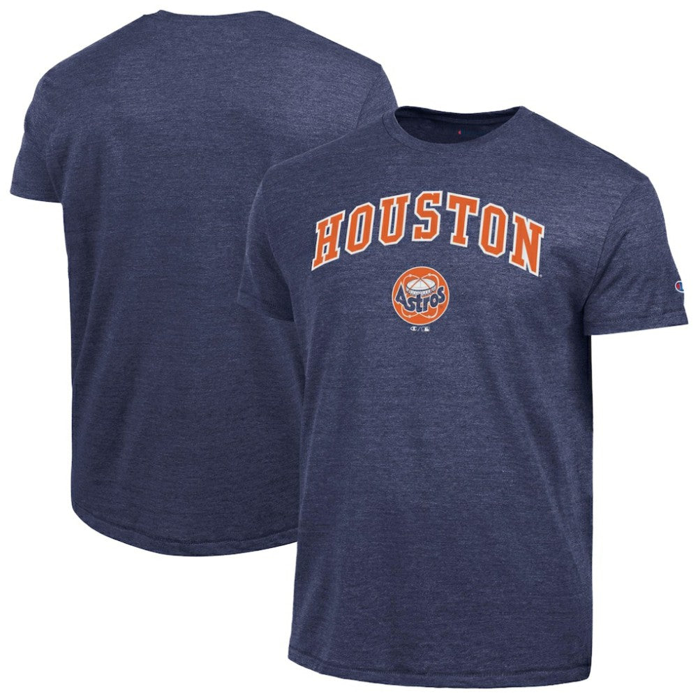 Houston Astros Champion Cooperstown Wordmark Lockup Tri-Blend T-Shirt Outlet