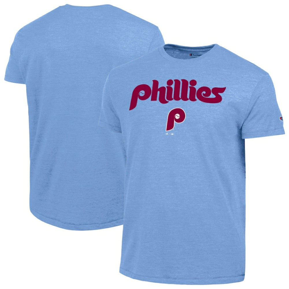 Philadelphia Phillies Champion Cooperstown Wordmark Lockup Tri-Blend T-Shirt Outlet