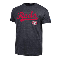 Cincinnati Reds Champion Cooperstown Wordmark Lockup Tri-Blend T-Shirt Outlet