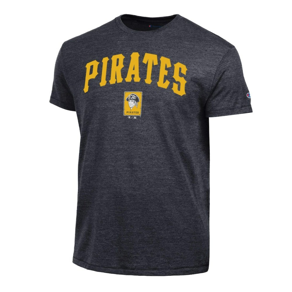 Pittsburgh Pirates Champion Cooperstown Wordmark Lockup Tri-Blend T-Shirt Outlet
