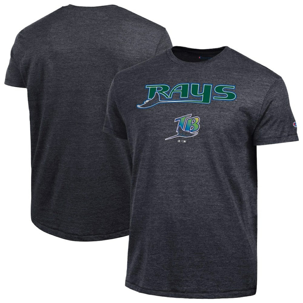Tampa Bay Rays Champion Cooperstown Wordmark Lockup Tri-Blend T-Shirt Sale