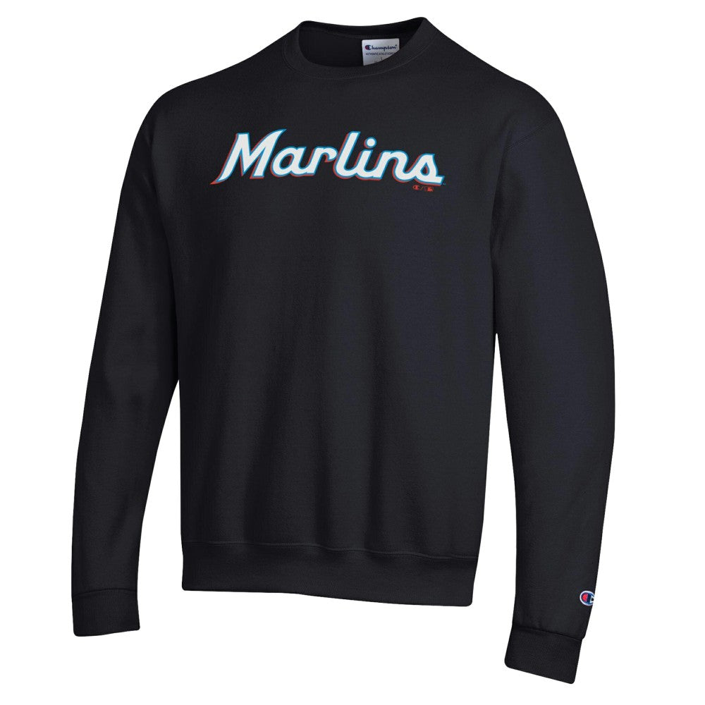 Miami Marlins Champion Powerblend Wordmark Sweatshirt Online