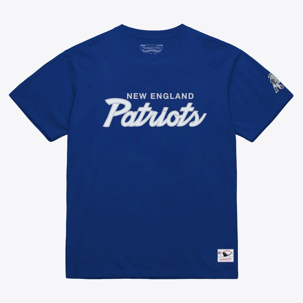 New England Patriots Head Coach Classic T-Shirt - Royal - Mitchell & Ness