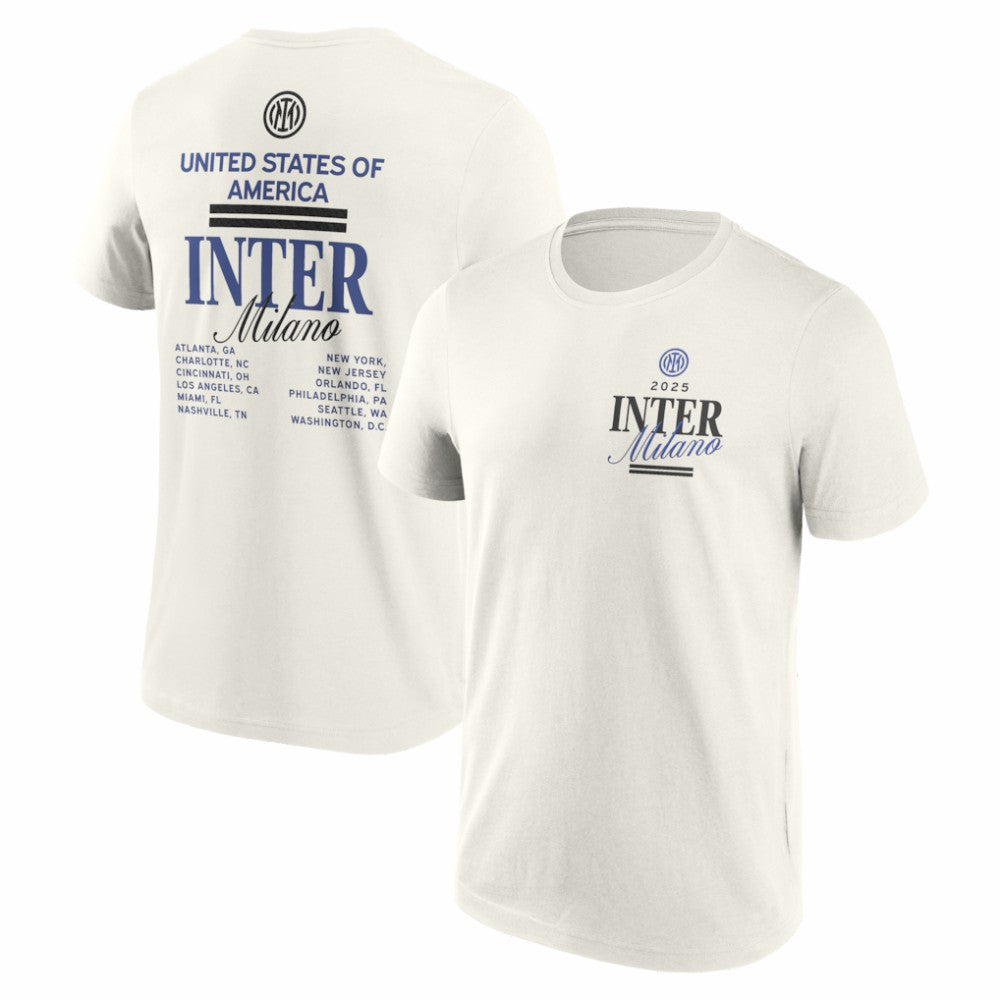 Fanatics - Inter Milan 2025 CWC US Tour T-Shirt - Cream