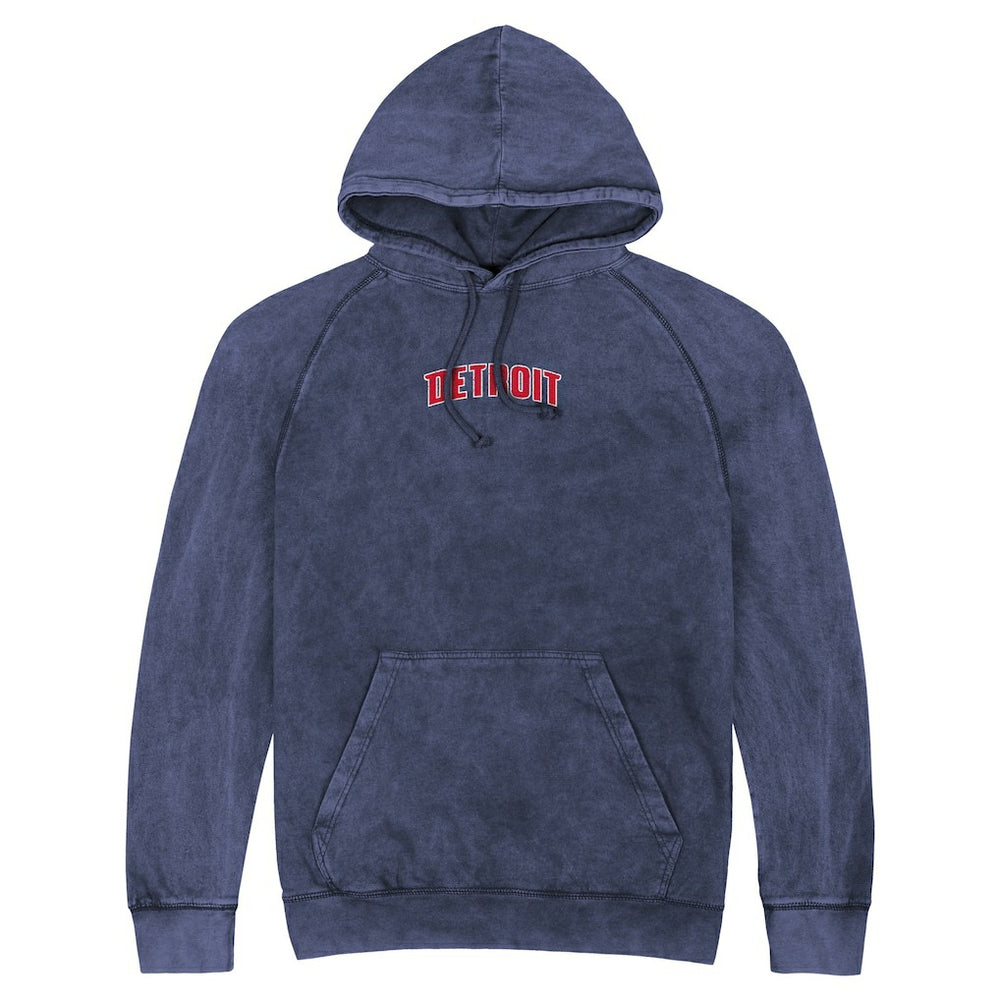 Detroit Pistons Stadium Essentials Unisex Get Back Vintage Raglan Hoodie Blue
