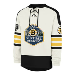 Boston Bruins '47 Pond Hockey Trio Eternal Lacer Sweatshirt - Cream | 47 brand sale