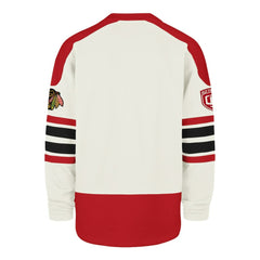 Chicago Blackhawks '47 Pond Hockey Trio Eternal Lacer Sweatshirt - Cream | 47 brand online