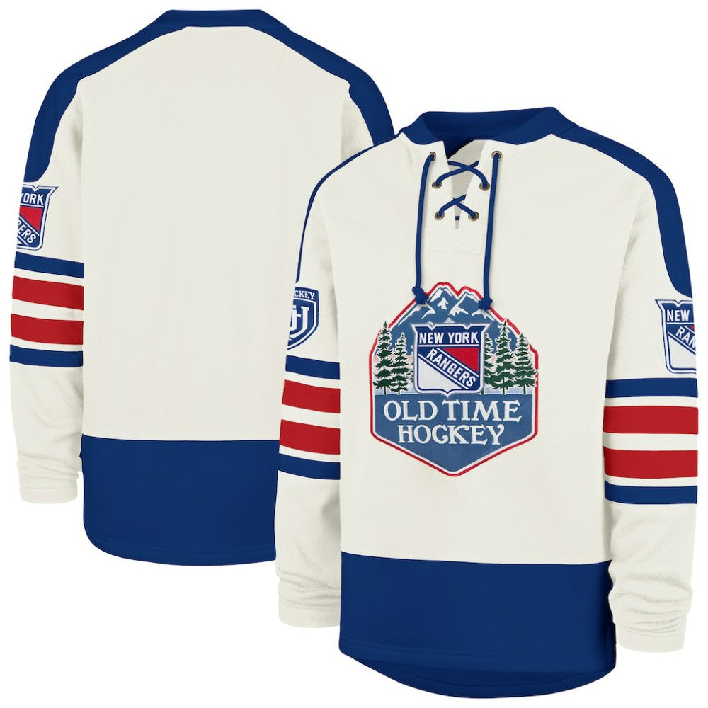 New York Rangers '47 Pond Hockey Trio Eternal Lacer Sweatshirt - Cream | 47 brand sale