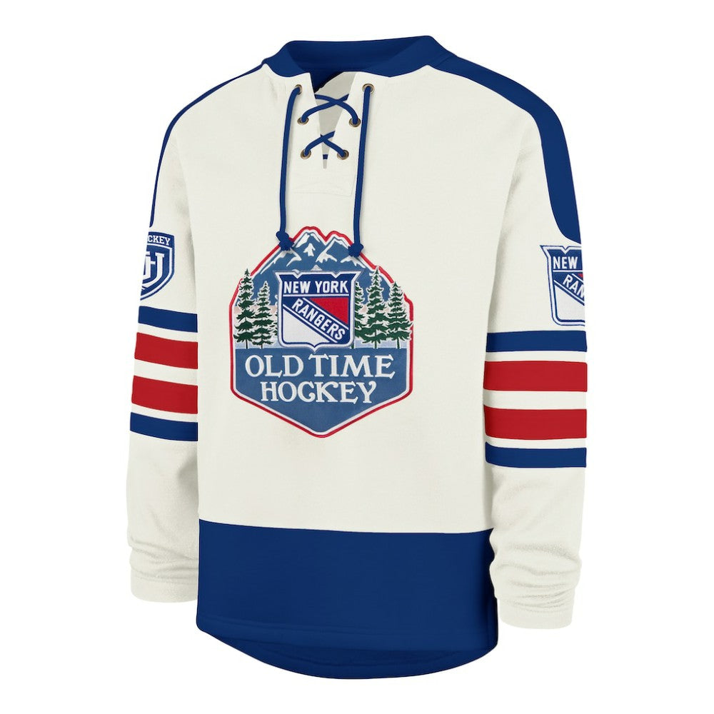 New York Rangers '47 Pond Hockey Trio Eternal Lacer Sweatshirt - Cream | 47 brand sale