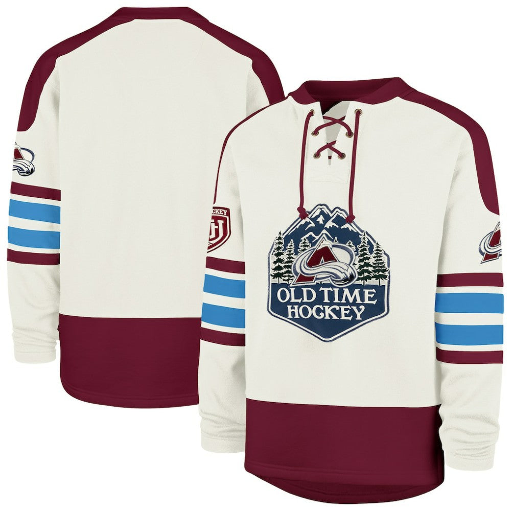 Colorado Avalanche '47 Pond Hockey Trio Eternal Lacer Sweatshirt - Cream | 47 brand discount