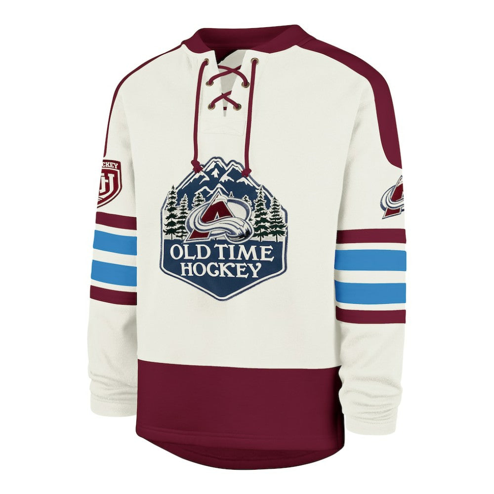 Colorado Avalanche '47 Pond Hockey Trio Eternal Lacer Sweatshirt - Cream | 47 brand discount