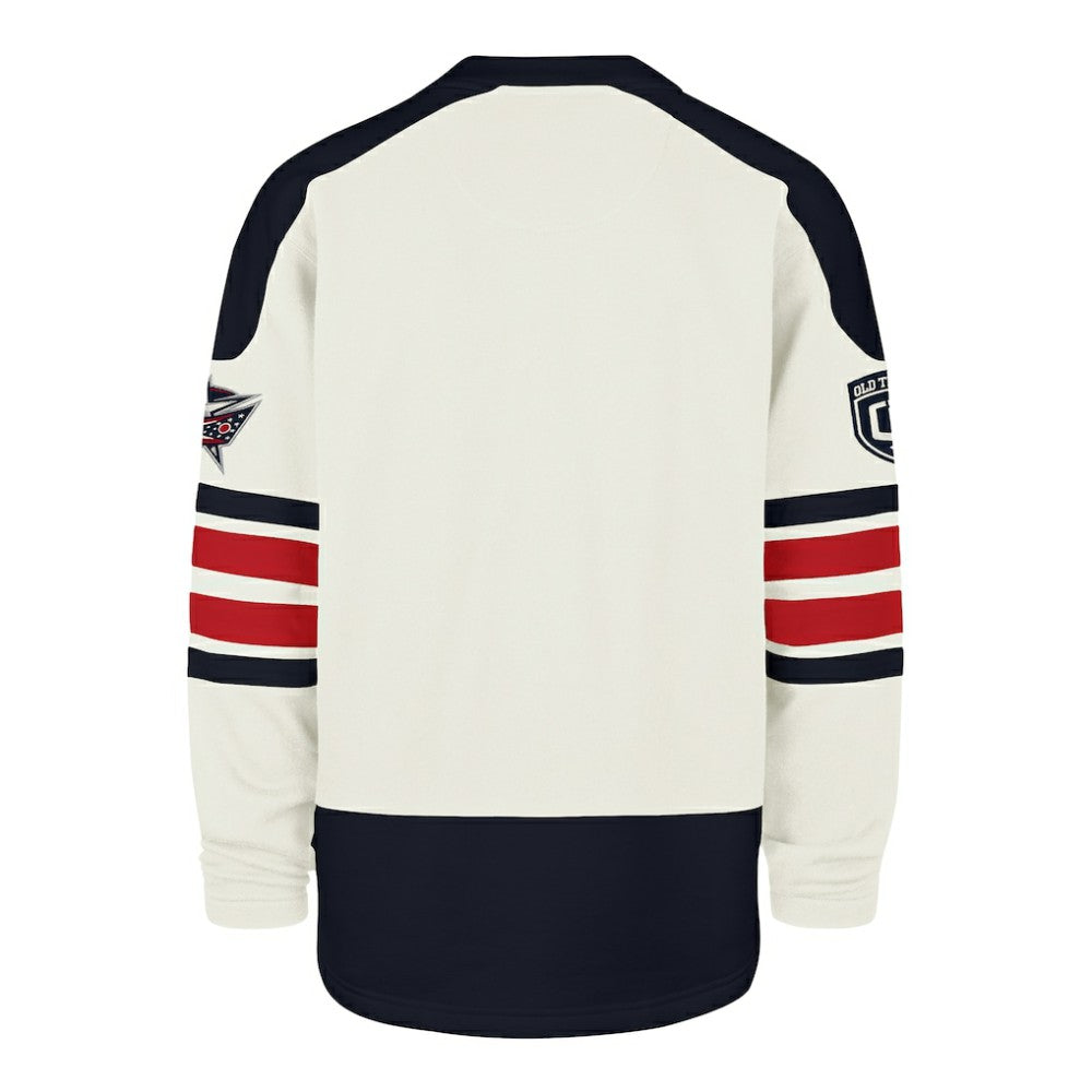 Columbus Blue Jackets '47 Pond Hockey Trio Eternal Lacer Sweatshirt - Cream | 47 brand on sale