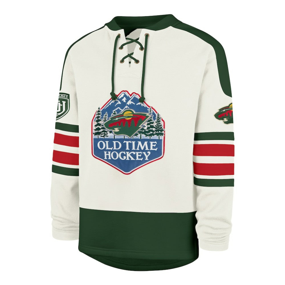 Minnesota Wild '47 Pond Hockey Trio Eternal Lacer Sweatshirt - Cream | 47 brand near me