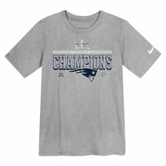 New England Patriots Preschool 2025 AFC Champions Locker Room Trophy Collection T-Shirt - Gray - Nike