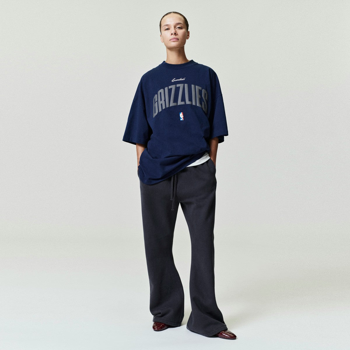 Memphis Grizzlies Fear of God x NBA Unisex 90s Fit T-Shirt Navy