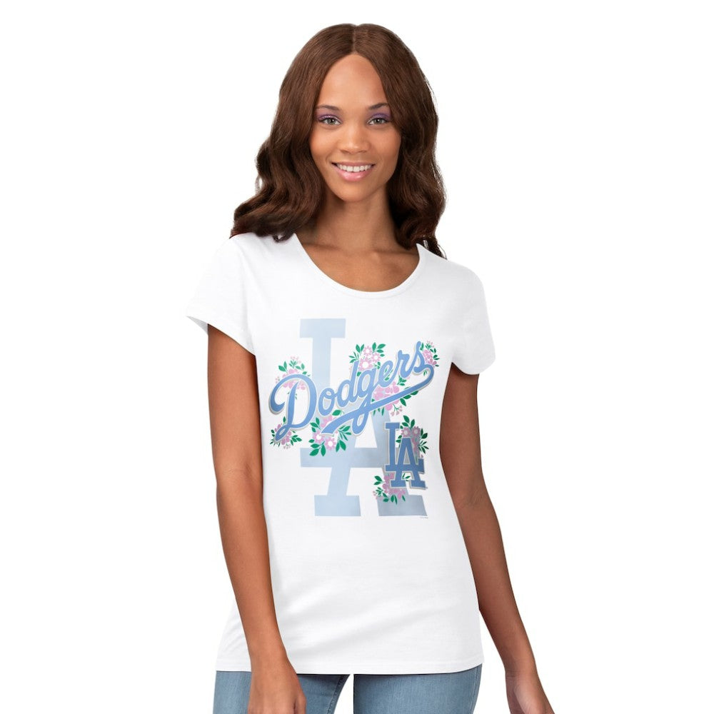 Los Angeles Dodgers G-III 4Her by Carl Banks Women's Floral Endzone T-Shirt Online