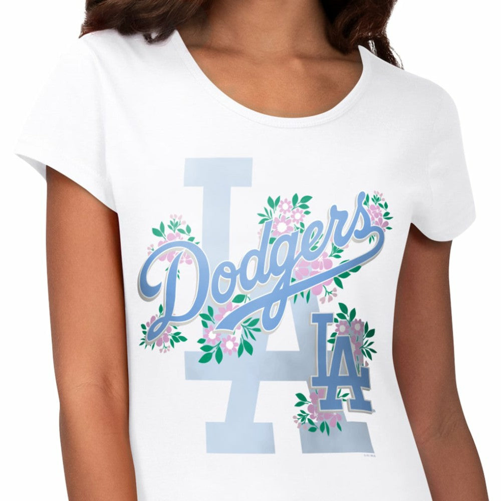 Los Angeles Dodgers G-III 4Her by Carl Banks Women's Floral Endzone T-Shirt Online