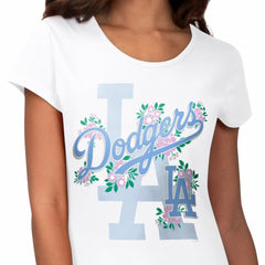 Los Angeles Dodgers G-III 4Her by Carl Banks Women's Floral Endzone T-Shirt Online