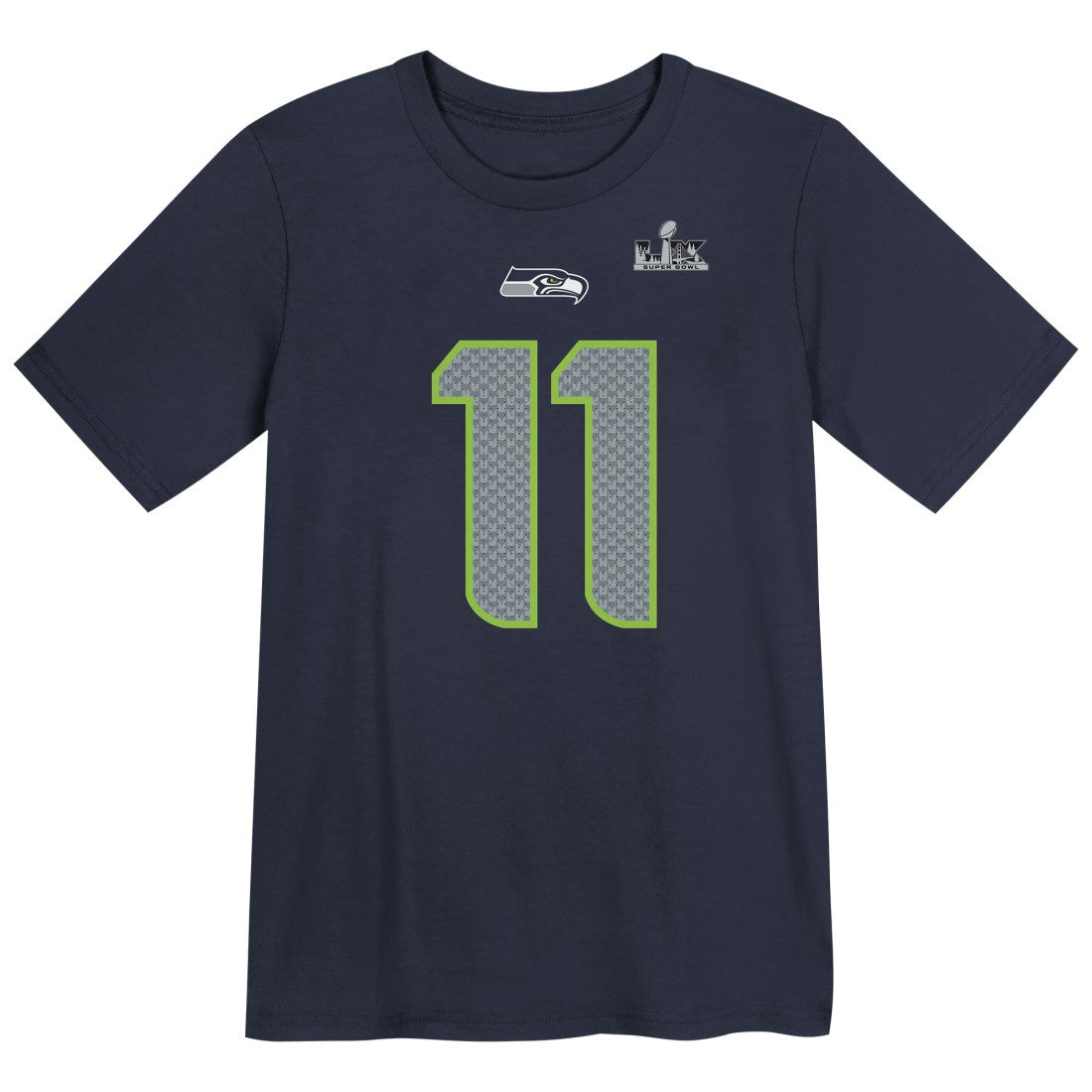 Jaxon Smith-Njigba Seattle Seahawks Preschool Super Bowl LX Patch Name & Number T-Shirt - College Navy - Nike