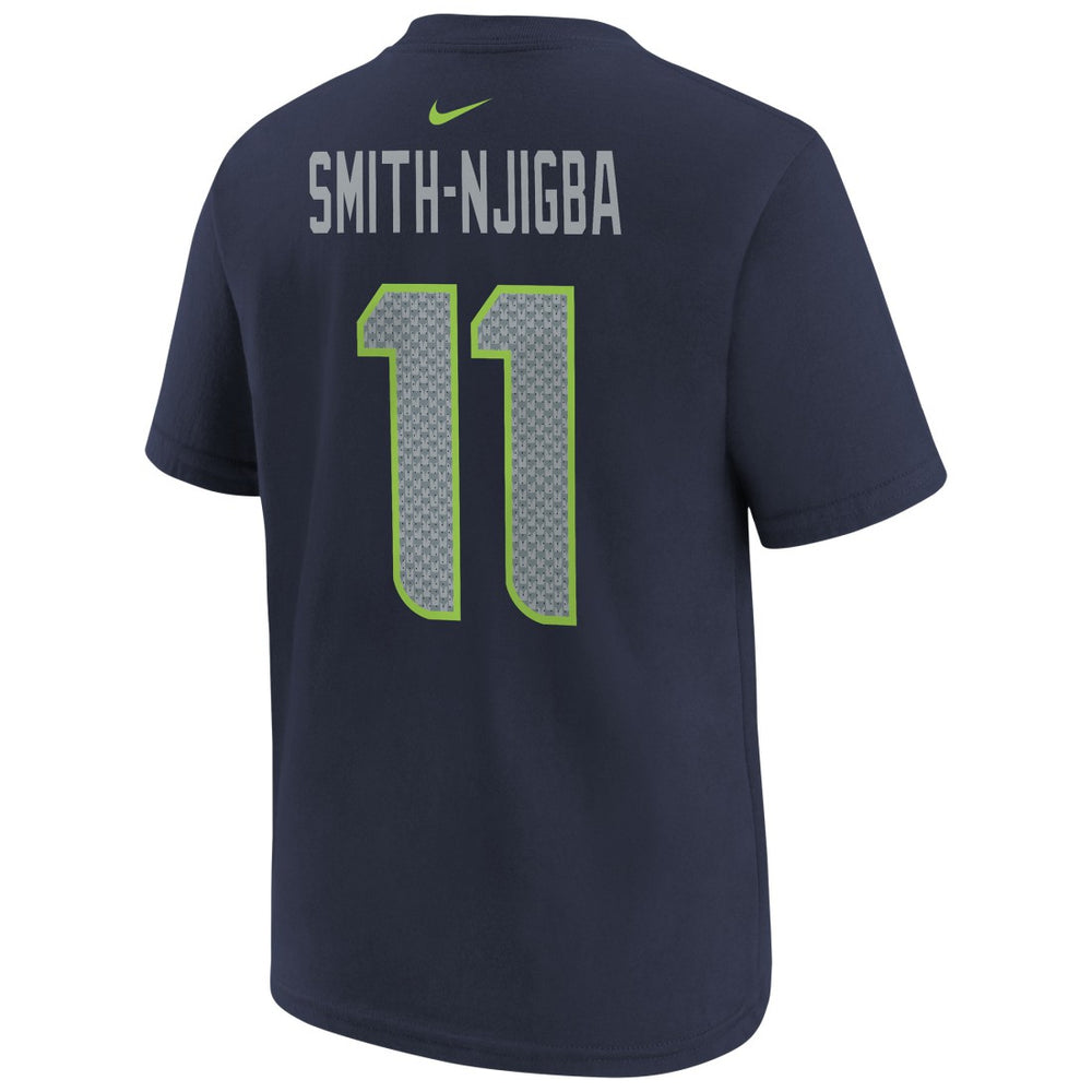 Jaxon Smith-Njigba Seattle Seahawks Youth Super Bowl LX Patch Name & Number T-Shirt - College Navy - Nike