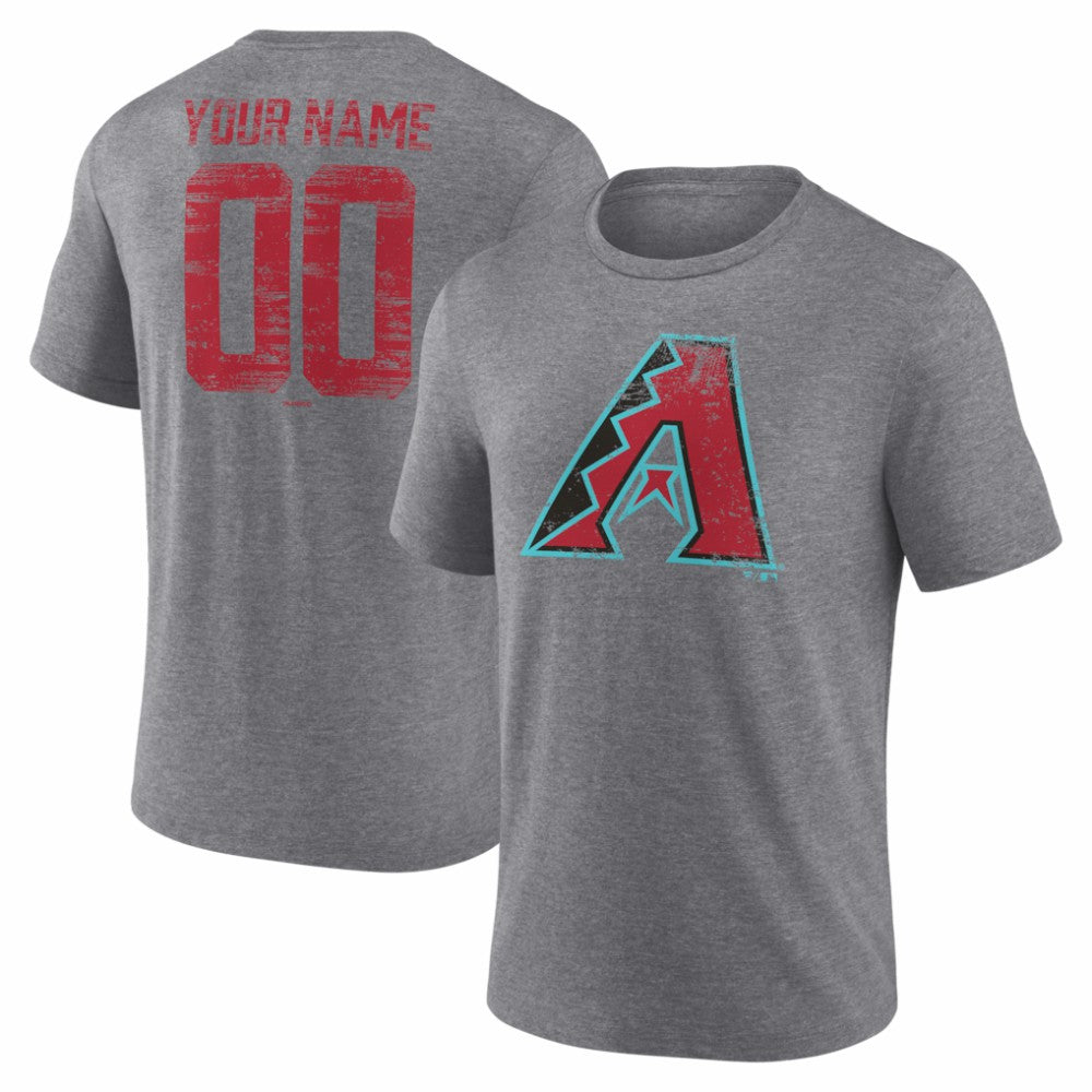 Arizona Diamondbacks Heritage Personalized Any Name & Number Tri-Blend T-Shirt Outlet