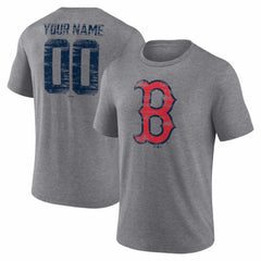 Boston Red Sox Heritage Personalized Any Name & Number Tri-Blend T-Shirt Outlet