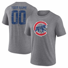 Chicago Cubs Heritage Personalized Any Name & Number Tri-Blend T-Shirt Near Me