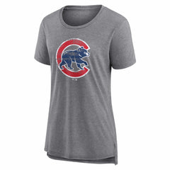 Chicago Cubs Women's Heritage Personalized Any Name & Number Tri-Blend T-Shirt Outlet